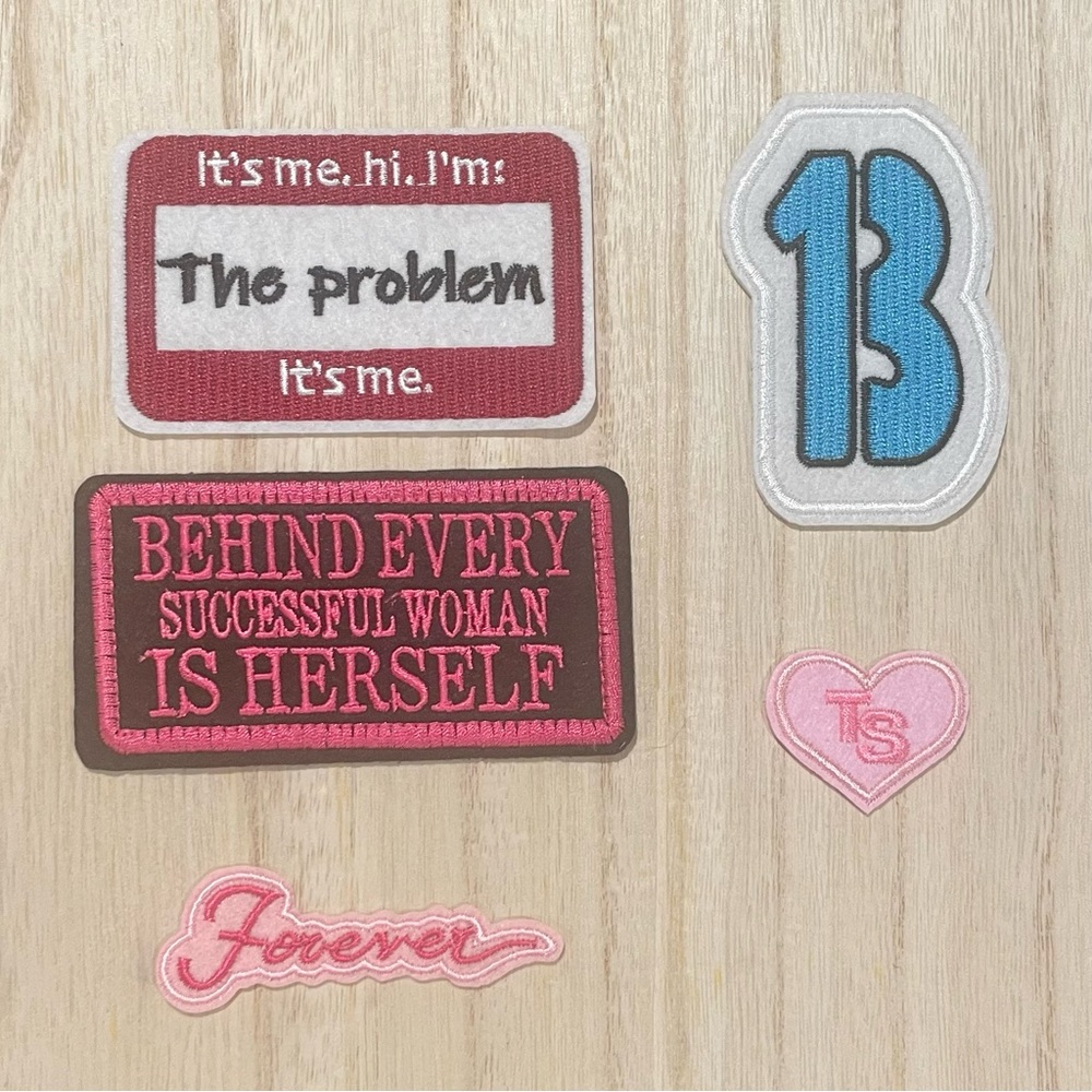 Taylor Swift Assorted Embroidered Patches Set of 5